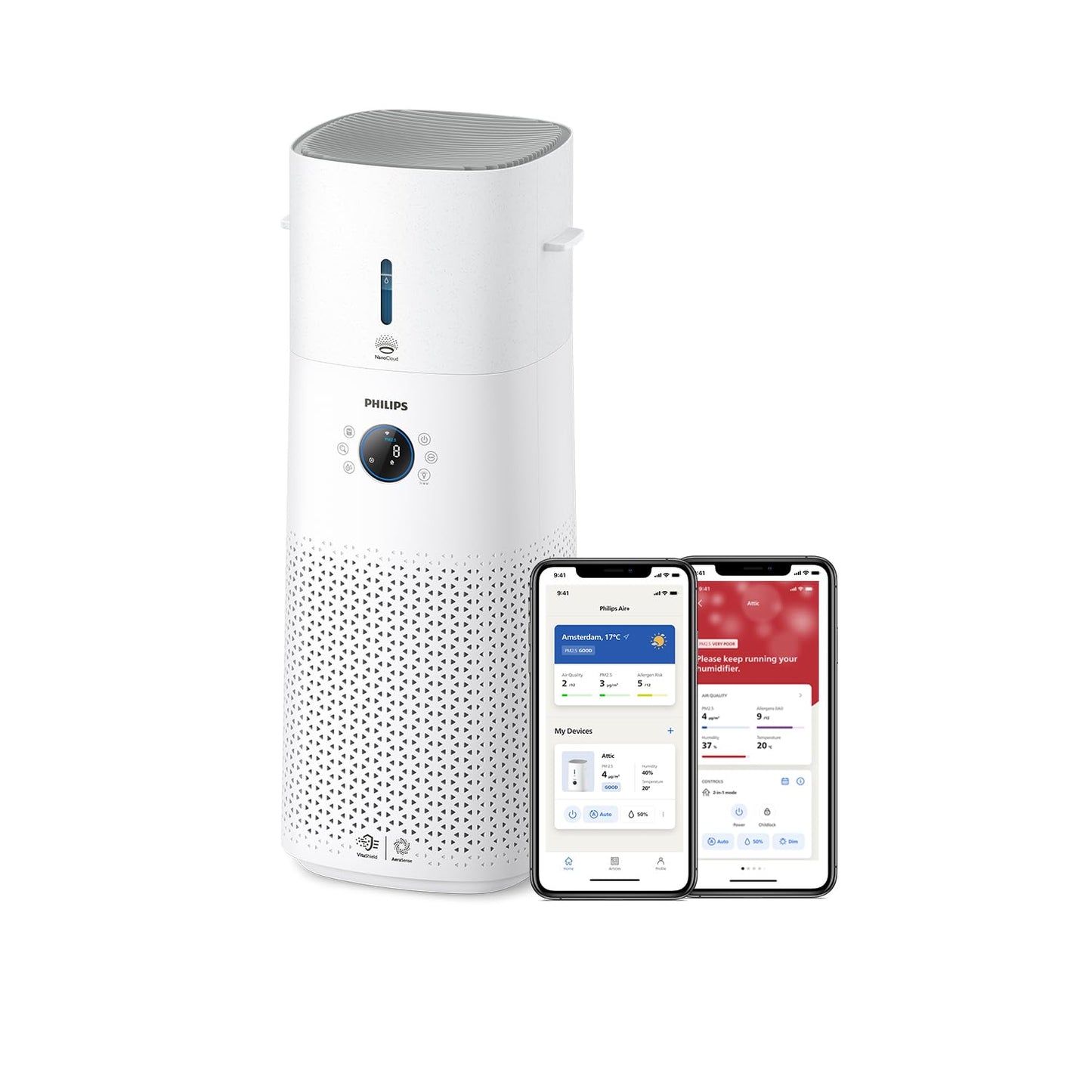 Philips Air Performer 2-in-1 – Luftreiniger & Ventilator, 70 m², HEPA, App & Alexa (AMF765/10)